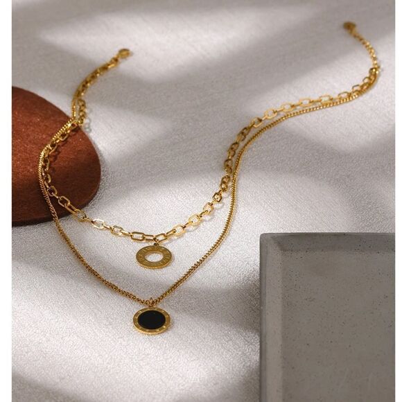 #27 Double Layer Roman Numeral Necklace - Picture 7 of 8